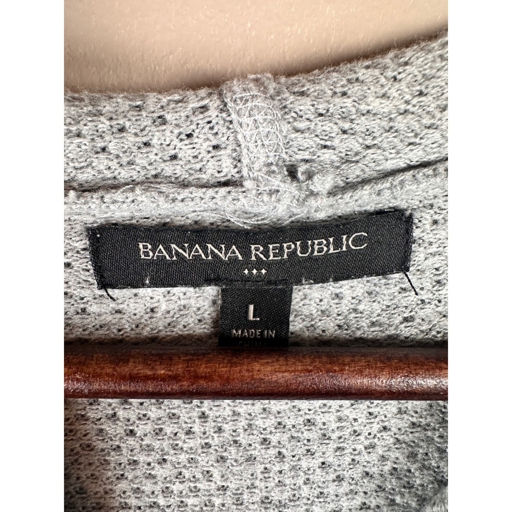 Banana Republic Colorblock Textured Knit‎ Hoodie Sweatshirt Womens Size L - Picture 6 of 6